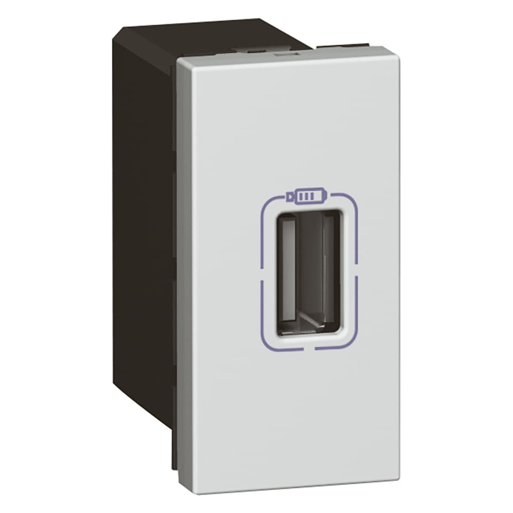 Legrand Mosaic Белая USB роз. д/зарядки одинар. 079391