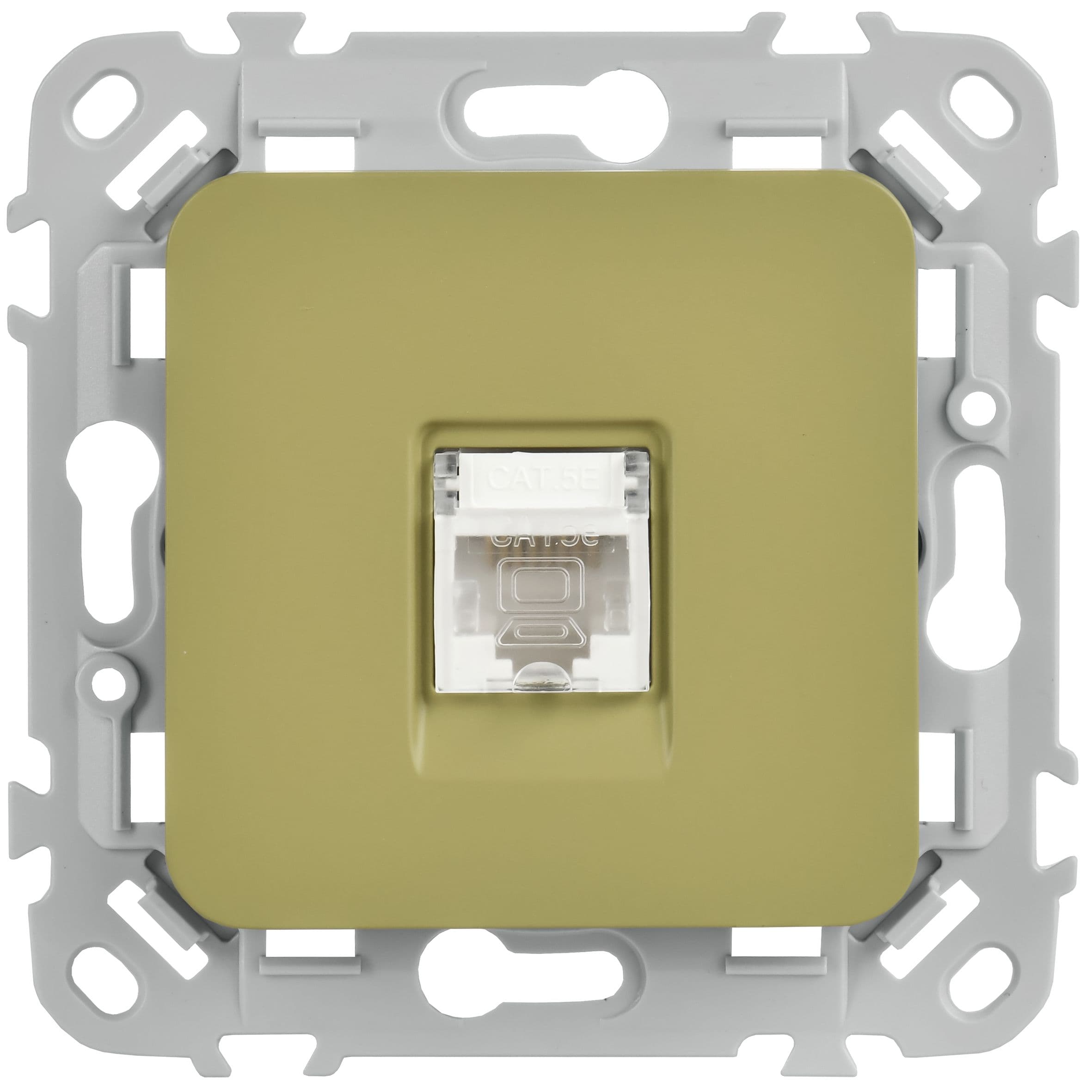 IEK FLITE Оливковый Розетка компьютерная RJ45 категория 5Е UTP — миниатюра 2