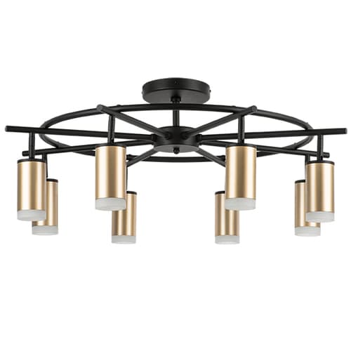 Lightstar LR7184080 Люстра RULLO 8х50W GU10 ЧЕРНЫЙ/ЗОЛОТО (571718+214440-8+202430-8), шт
