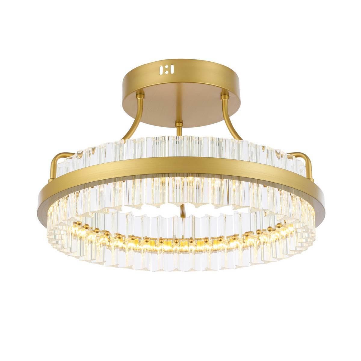 ST Luce SL383.202.01 Светильник потолочный Матовое золото/Прозрачный LED 1*34W — миниатюра 1
