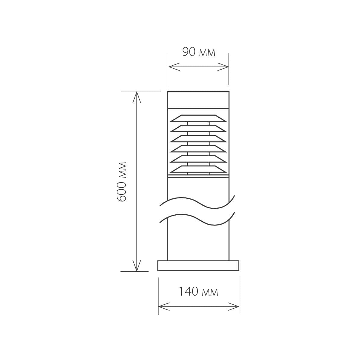 Elektrostandard 1550 TECHNO / Светильник садово-парковый черный a035095 — миниатюра 3