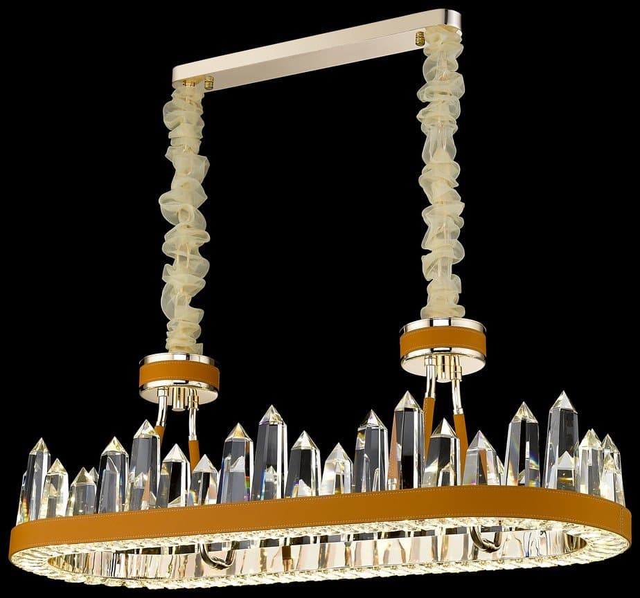Wertmark WE456.09.303 Люстра подвесная Абрикосовый, Хром/Прозрачный LED 1*110W 4000K