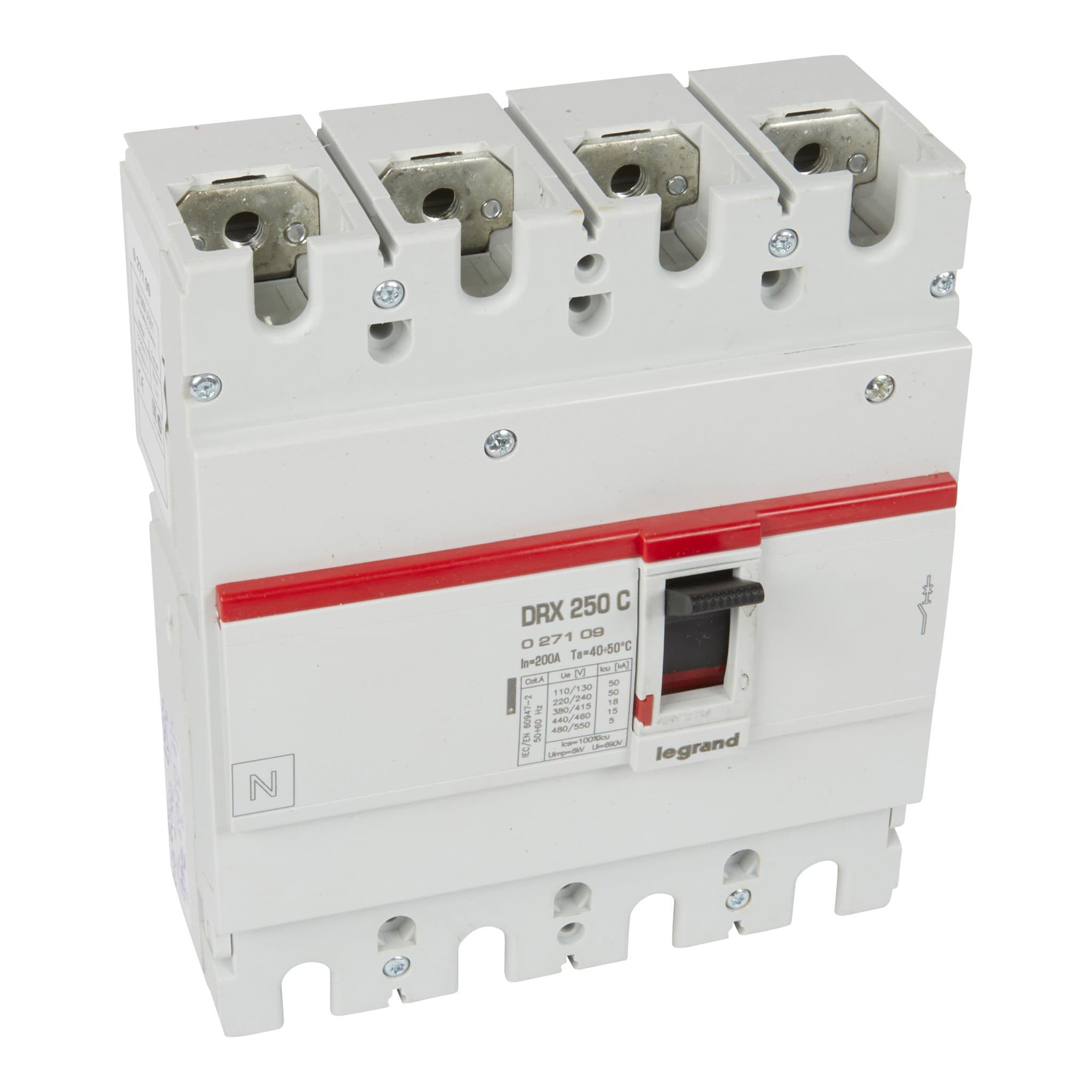 Legrand DRX250 термомагнитный 200A 4П 18KA 027109
