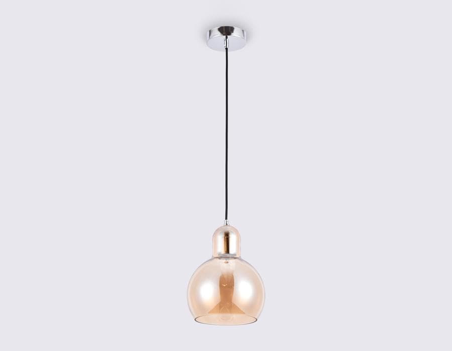 Ambrella Подвесной светильник TR3517 CH/TI хром/янтарь E27 max 40W D180*1200 — миниатюра 3