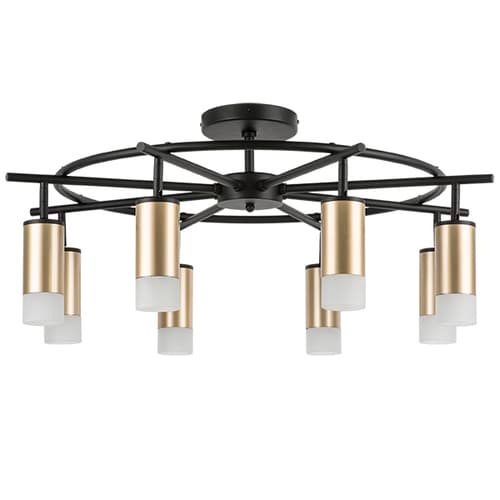 Lightstar LR7184081 Люстра RULLO 8х50W GU10 ЧЕРНЫЙ/ЗОЛОТО (571718+214440-8+202431-8), шт