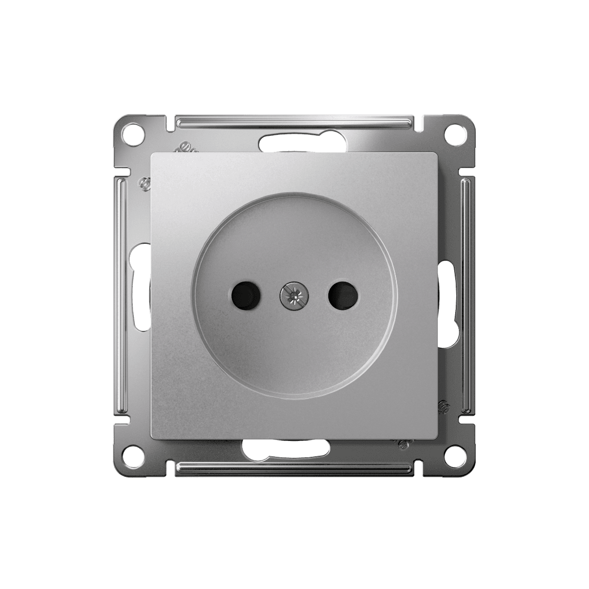 Systeme Electric AtlasDesign Алюминий Розетка без заземления со шторками, 16А, мех., быстрозажим. клем. — миниатюра 5