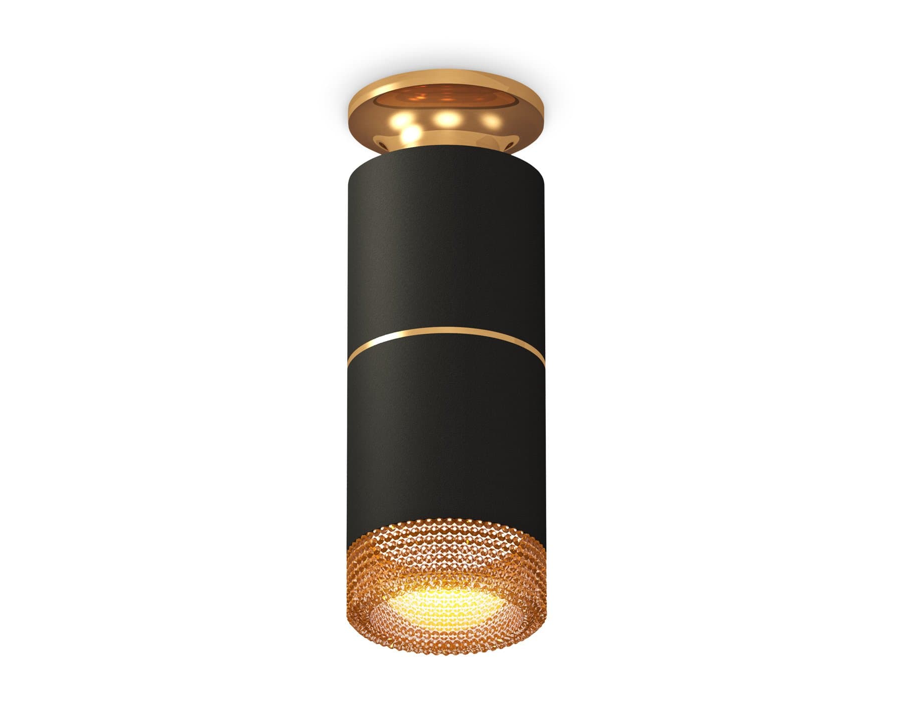 Ambrella Комплект накладного светильника XS6302241 SBK/PYG/CF черный песок/золото желтое полированное/кофе MR16 GU5.3 (N6905, C6302, A2062, N6154) — миниатюра 1
