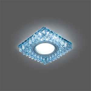 Gauss Светильник Backlight BL030 Квадрат. Кристал/Хром, Gu5.3, LED 4100K
