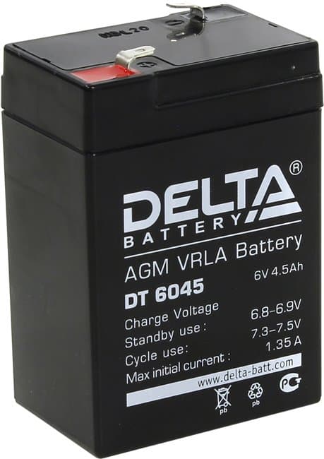 Delta Аккумуляторная батарея DT 6045 (6V/4.5Ah)