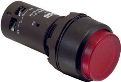 ABB CP Кнопка с подсветкой CP4-11R-01 красная 24В AC/DC с выступающей клавишей с фиксацией 1НЗ 1SFA619103R1141