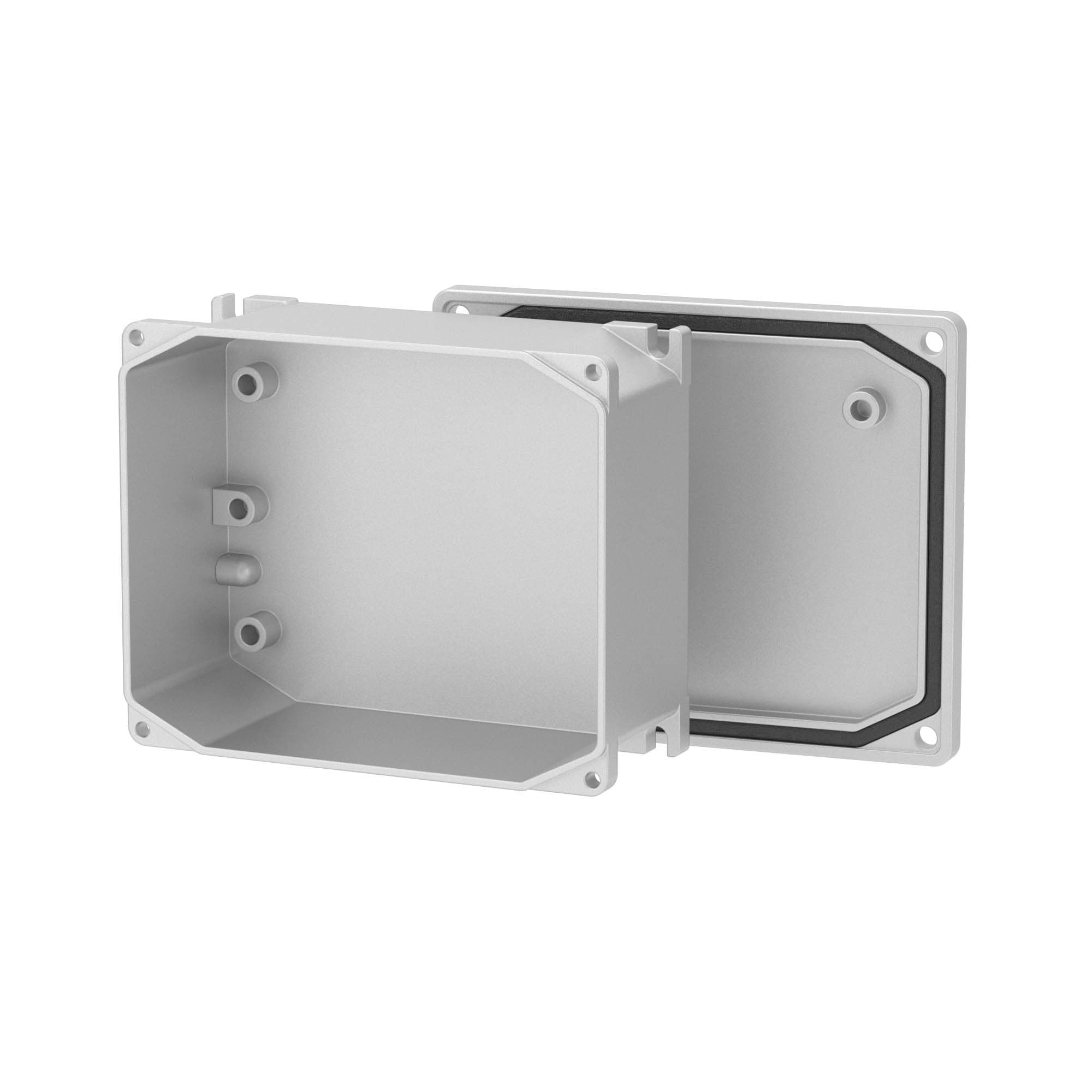 DKC Коробка ответвительная алюминиевая окрашенная, IP66/IP67, RAL9006, 128х103х55мм — миниатюра 4