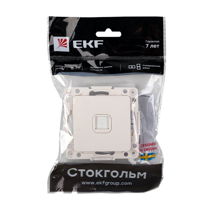 EKF PROxima Стокгольм Белый Розетка RJ-45 — миниатюра 6