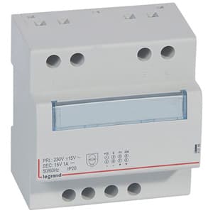 Legrand Однофазный блок питания 15 В= 1 А 15 Вт 413106 — миниатюра 2