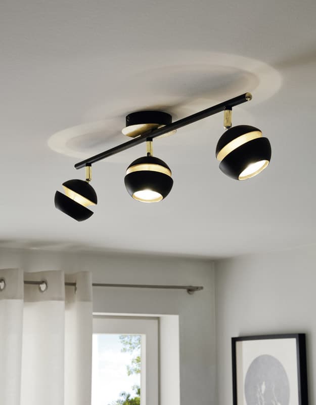 Eglo Спот LED NOCITO, 3x3,3W(GU10), L585, сталь, черный, золотой 95484 — миниатюра 2