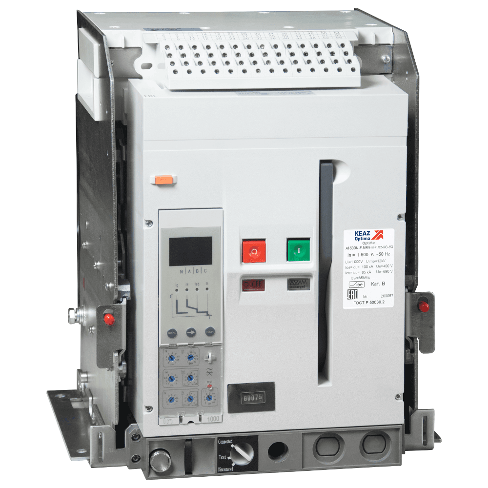 КЭАЗ Выключатель автоматический OptiMat A-800-S1-3P-50-D-MR5.0-B-C2200-M2-P01-S2-03
