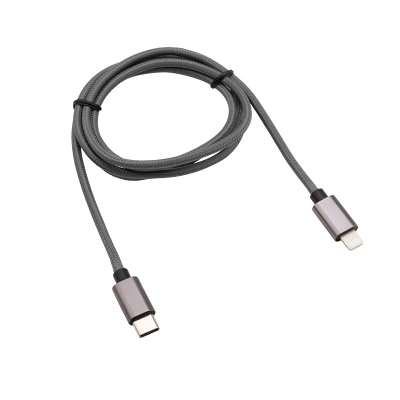 Кабель Type-C-Lightning для iPhone PD/1m/nylon/grafit / Rexant 18-7054