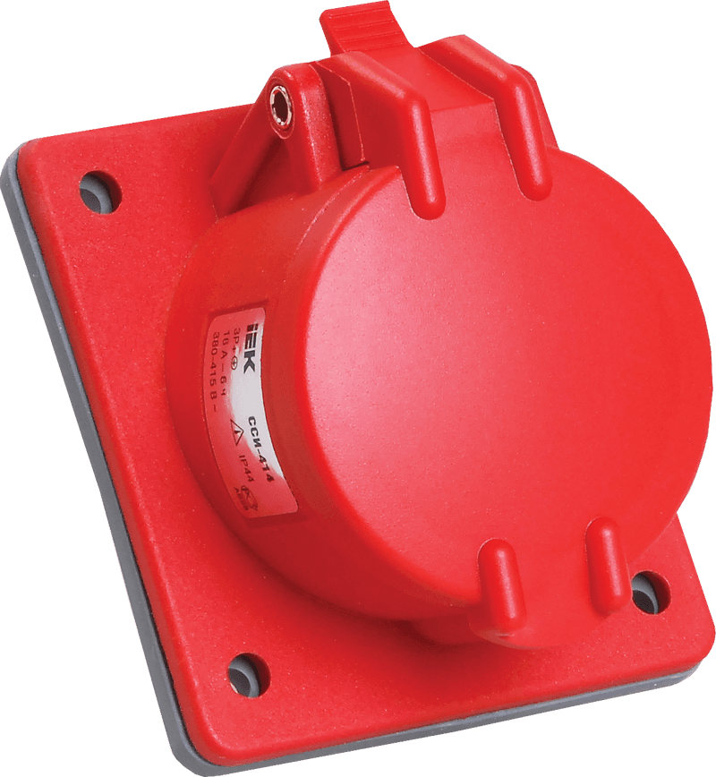 IEK Розетка встраиваемая ССИ-424 32А-6ч/380-415В 3Р+PЕ IP44 MAGNUM — миниатюра 2