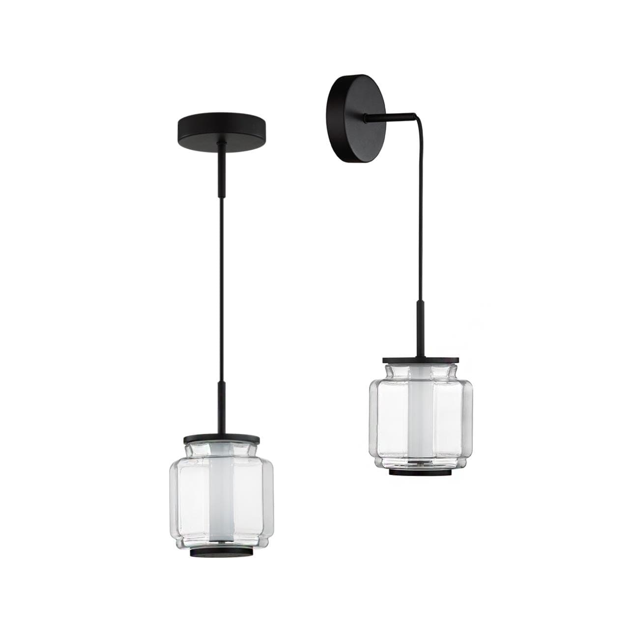 Odeon Light 5409/5L HIGHTECH ODL_EX24 черный/прозрачный/металл/стекло/акрил Подвесной светильник LED 5W 3000K 304Лм JAM
