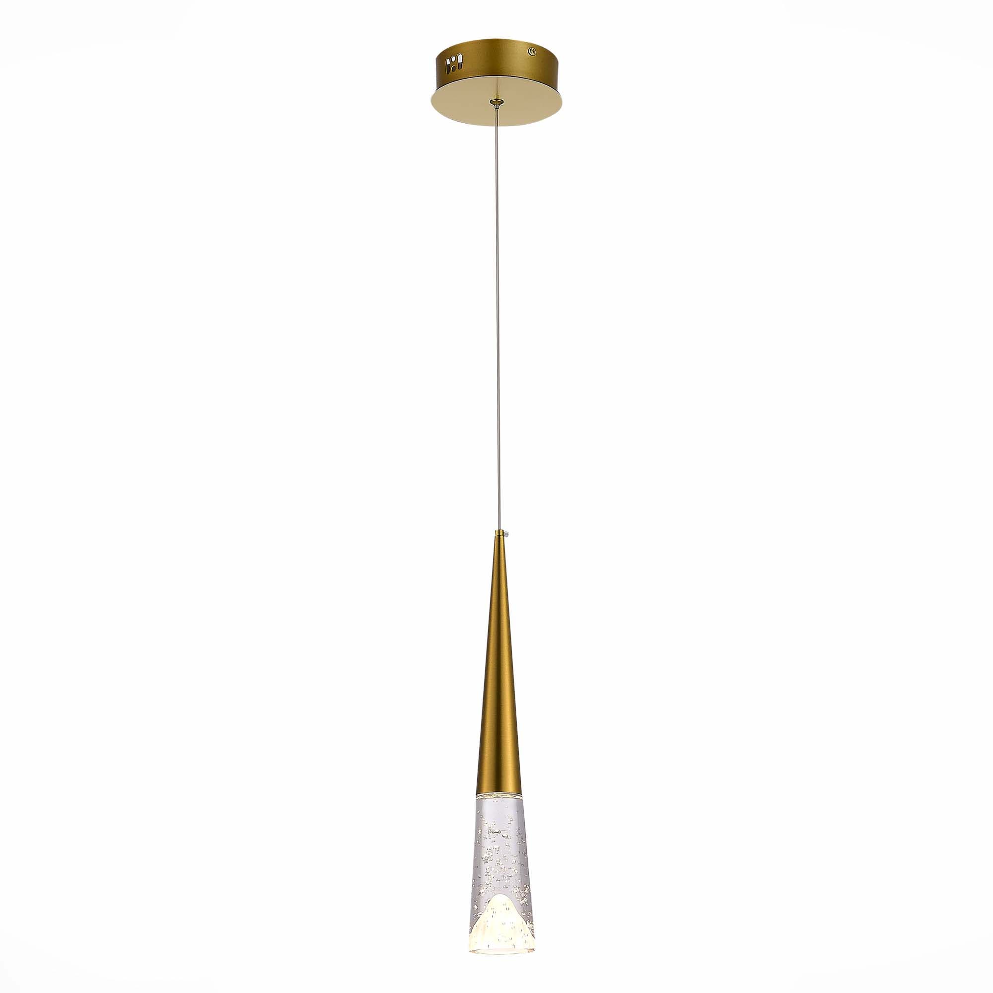 ST LUCE SL6111.203.01 Люстра подвесная Золотистый/Прозрачный LED 1*3W 3000K
