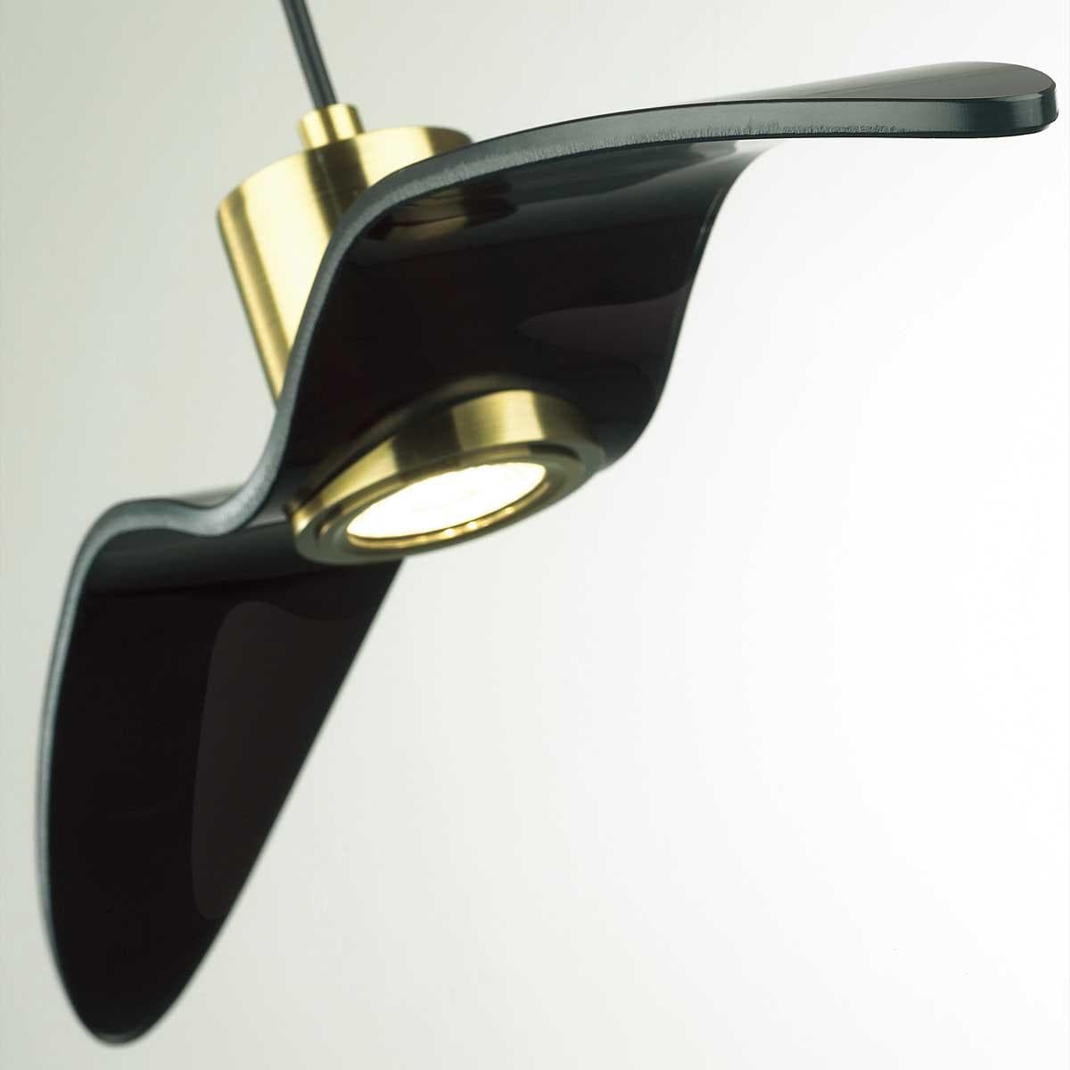 Odeon Light 4900/1B PENDANT ODL22 233 черный/бронзовый/стекло Подвес GU10 1*5W BIRDS — миниатюра 4