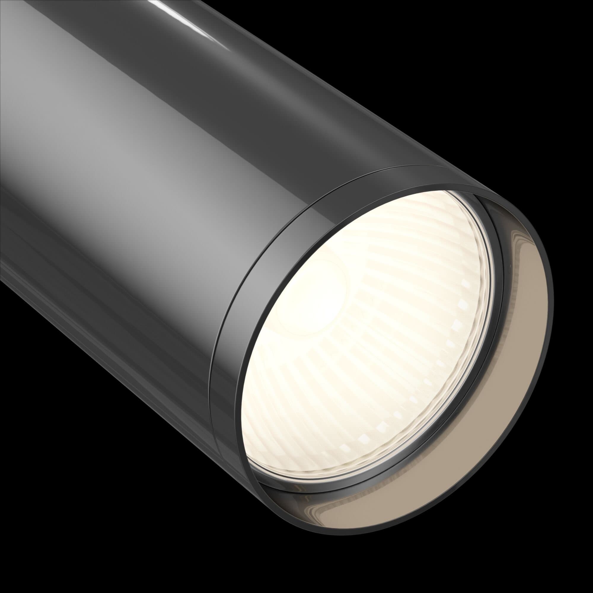 Maytoni Single phase track system Черный и Графит Светильник трековый (Набор) ( TR020-01B+TRA020-01GF) TR020-1-GU10-BGF — миниатюра 3
