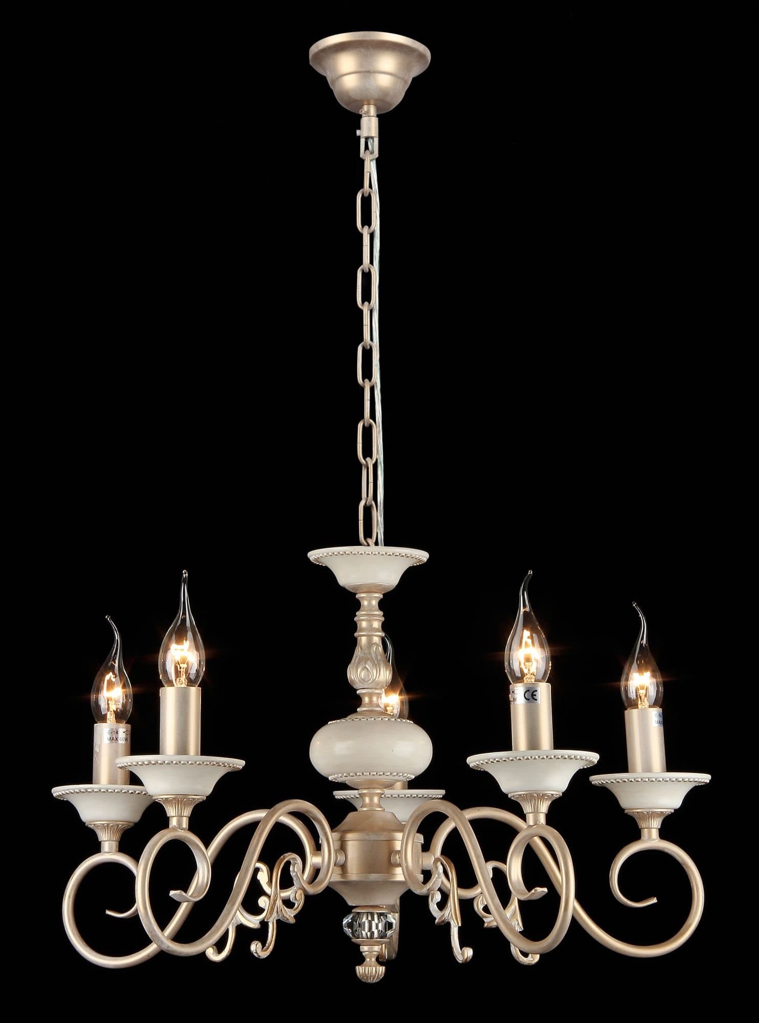 Maytoni Elegant Perla Кремовый с Золотом Люстра 5xE14 60W ARM337-05-R — миниатюра 2