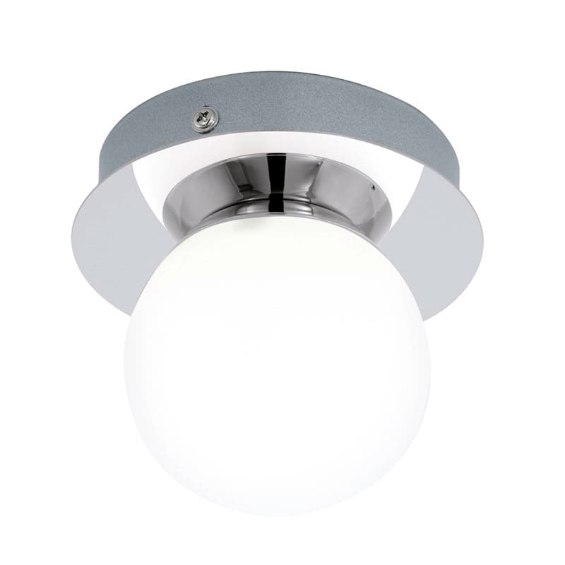Eglo Светильник LED настенно-потолочный MOSIANO, 1x3,3W (LED), IP44, Ø115, хром/опаловое стекло 94626