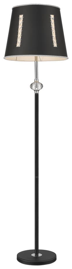 Wertmark WE392.01.025 Торшер Черный/Черный, Прозрачный E27 1*40W