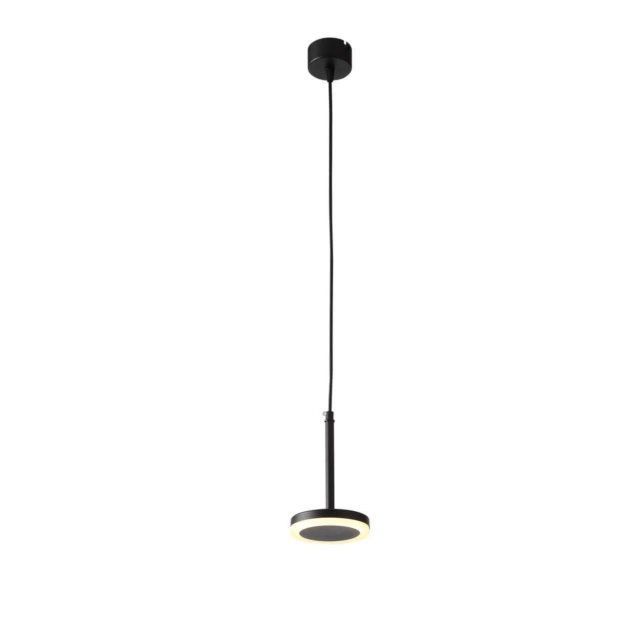 ST Luce ST104.403.06 Светильник подвесной Черный LED 1*6W 3000K 468Lm Ra>80 120° D112xH184 170-240V — миниатюра 1