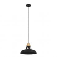 Eglo 390229 Подвесной потолочный светильник HL/1 E27 black/gold 'ESPINARDO'