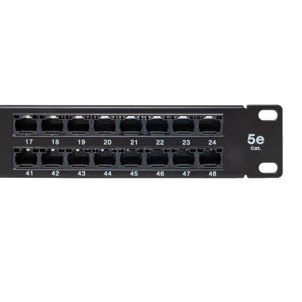 EKF Патч-панель высокой плотности TERACOM PRO 19'' Cat.5E 1U неэкранированная UTP 48 портов RJ-45 Dual IDC с органайзером — миниатюра 8