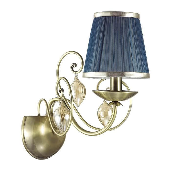 Odeon Light 3921/1W ODL18 529 бронза/ткань/стекло Бра IP20 E14 40W 220V NIAGARA — миниатюра 1
