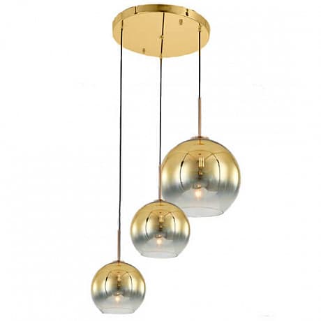 Kink Light 07565-3A,33 Подвес Восход прозрачный/золото d50 h200 E27 3*40W