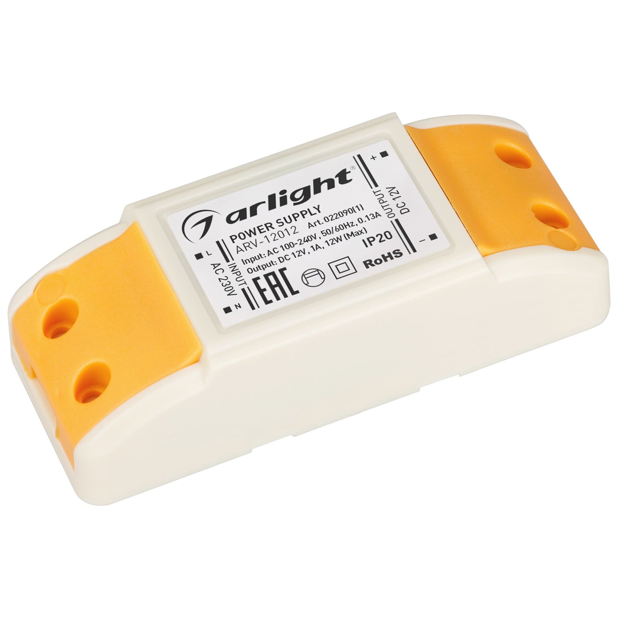 Arlight Блок питания ARV-12012 (12V, 1A, 12W) (IP20 Пластик, 2 года) 022090(1)