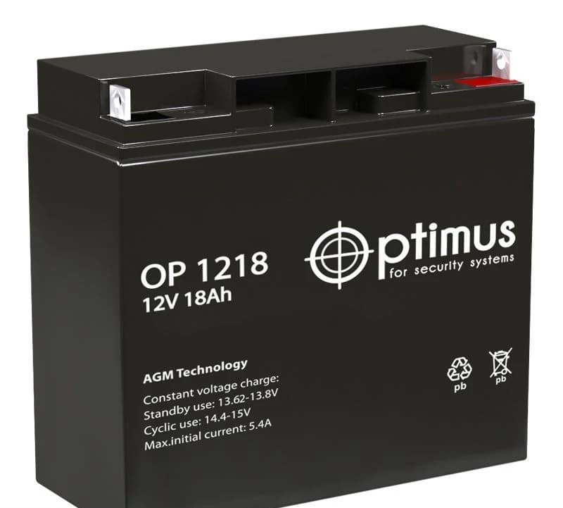 Аккумуляторная батарея OP 1218 12В/18Ач