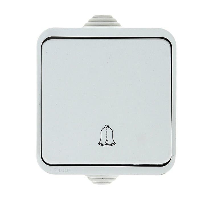 EKF PROxima Прага Кнопка звонка 1-клавишная 10А IP44 белая EKZ10-026-10-44 — миниатюра 2