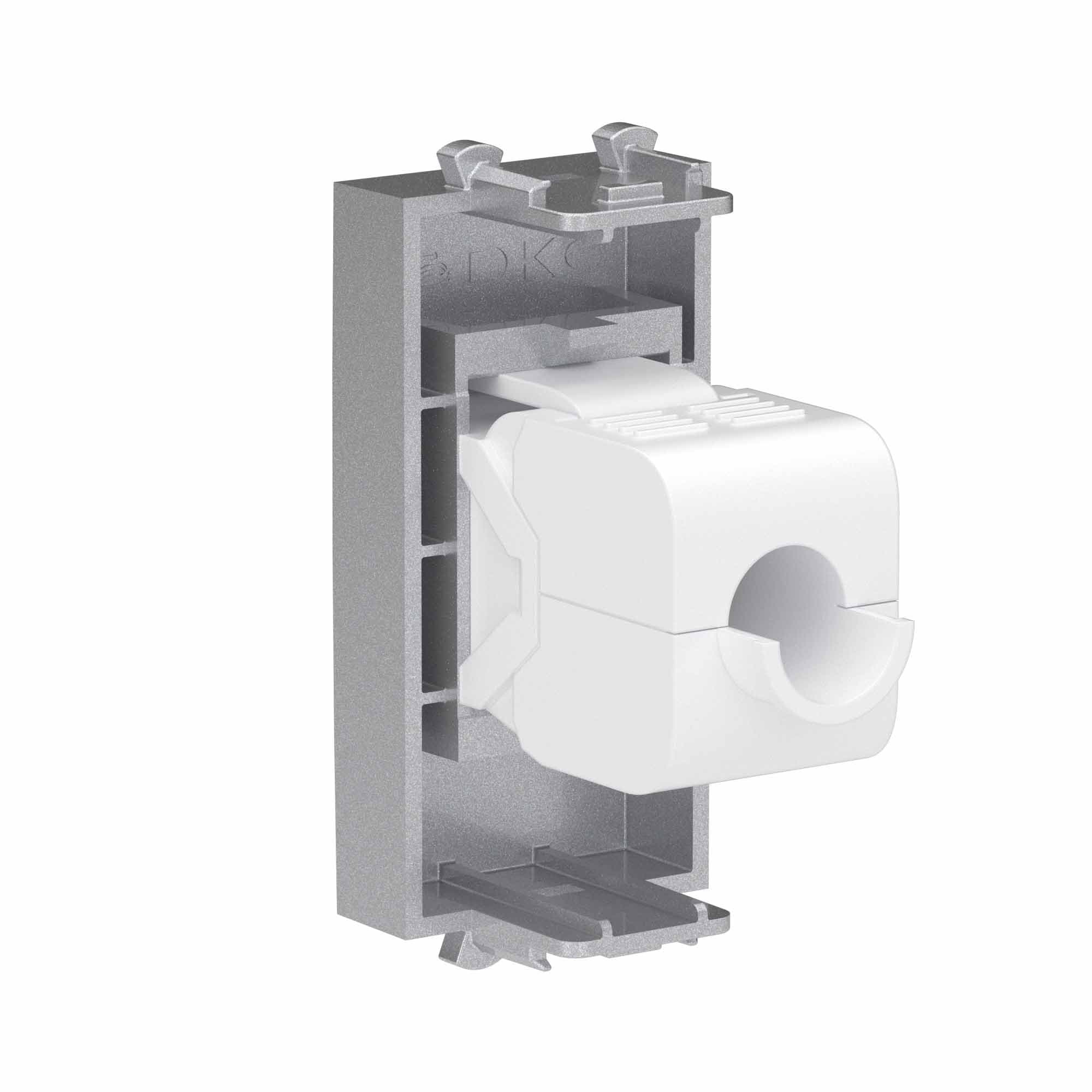 DKC Компьютерная розетка RJ-45 без шторки модульная, кат.6, "Avanti", "Закаленная сталь", 1 модуль — миниатюра 3