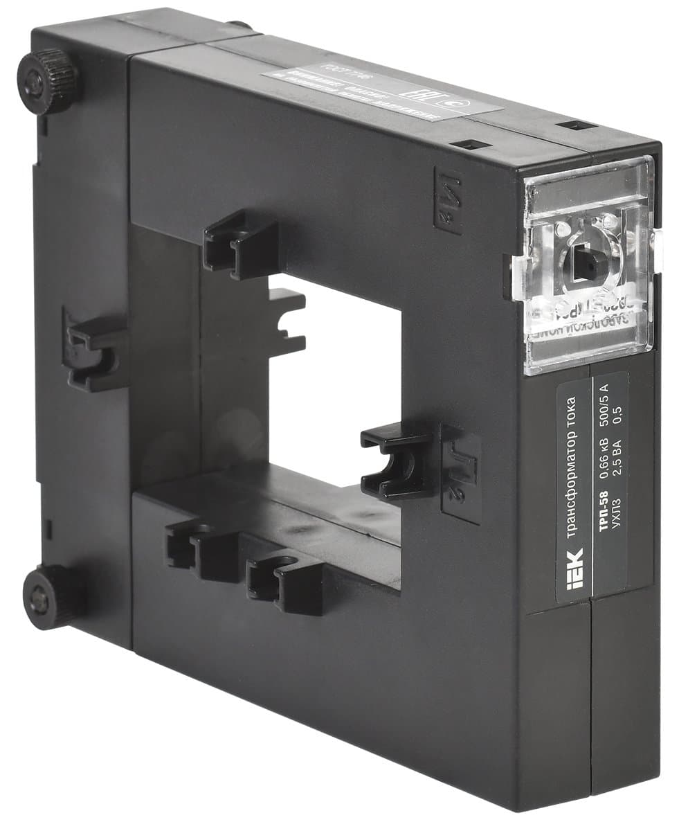 IEK Трансформатор тока ТРП-58 500/5 2,5ВА кл. точн. 0,5 — миниатюра 1