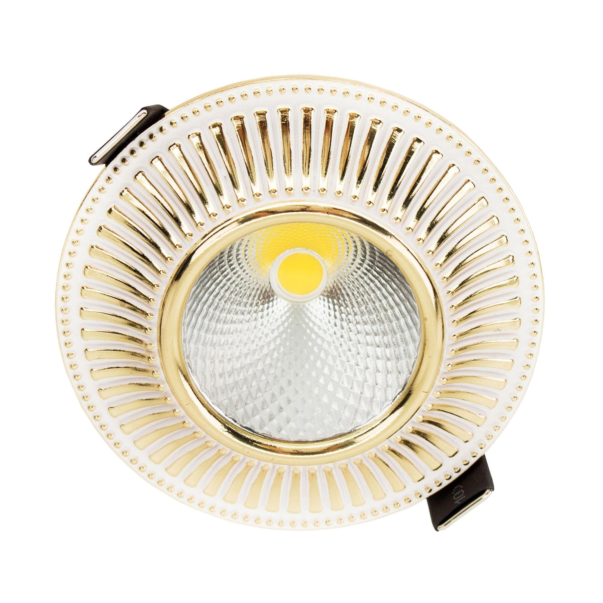 Citilux CLD042W2 Дзета Белый+Золото LED Светильник Встраив. — миниатюра 1
