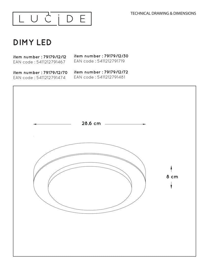 Lucide DIMY Черный Потолочный светильник 79179/12/30 — миниатюра 3