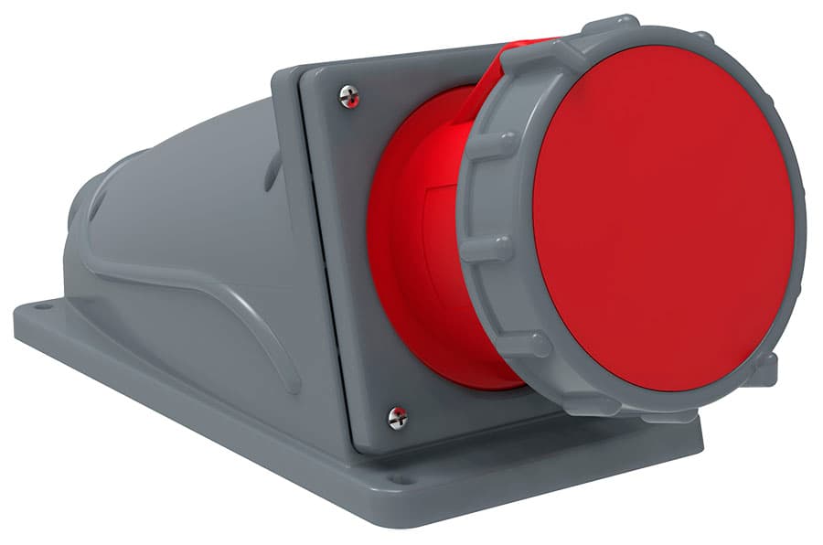 IEK Розетка стационарная ССИ-134 63А-6ч/380-415В 3Р+РЕ IP67 MAGNUM — миниатюра 1