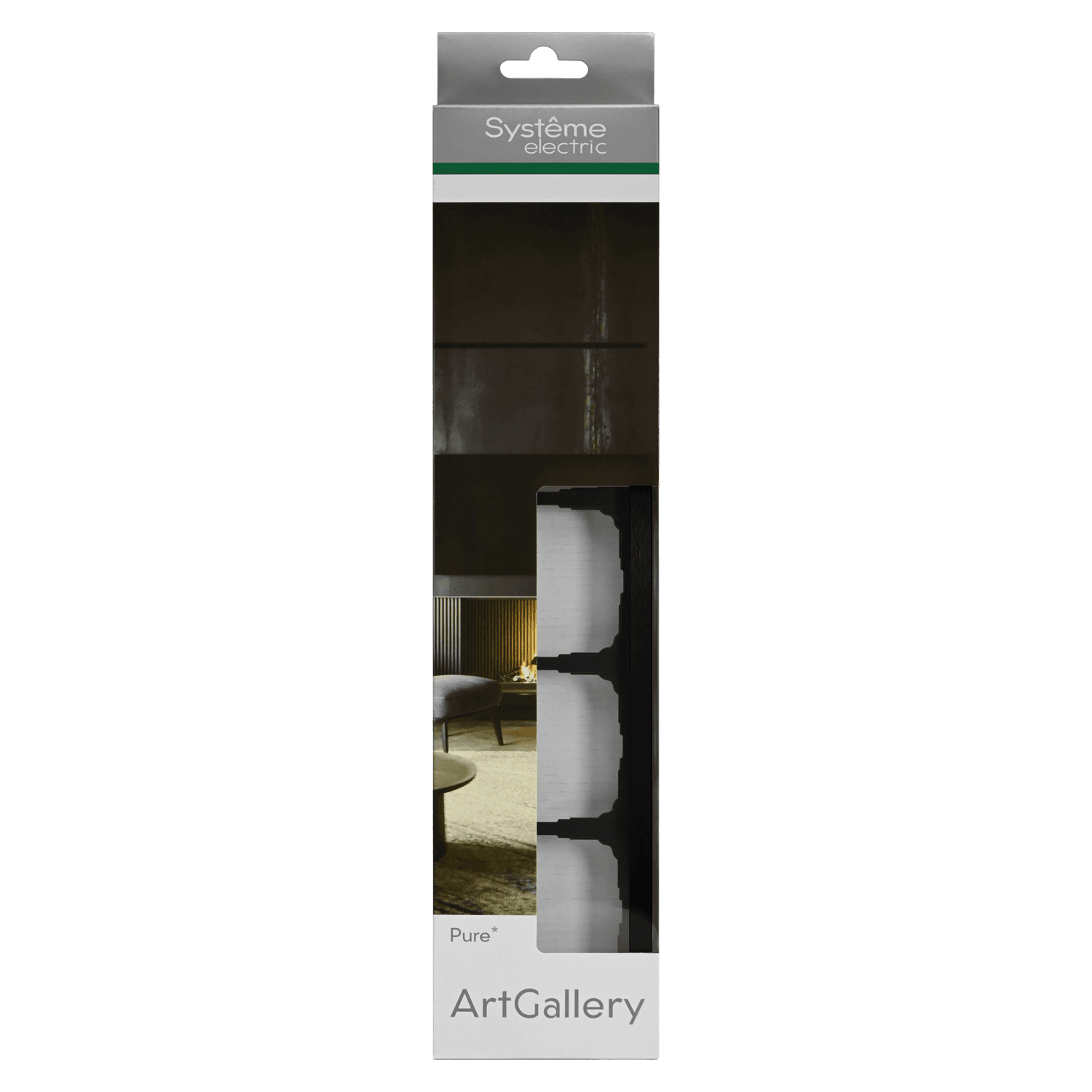 Systeme Electric ArtGallery Pure Металл Оникс Рамка 5-ая — миниатюра 4