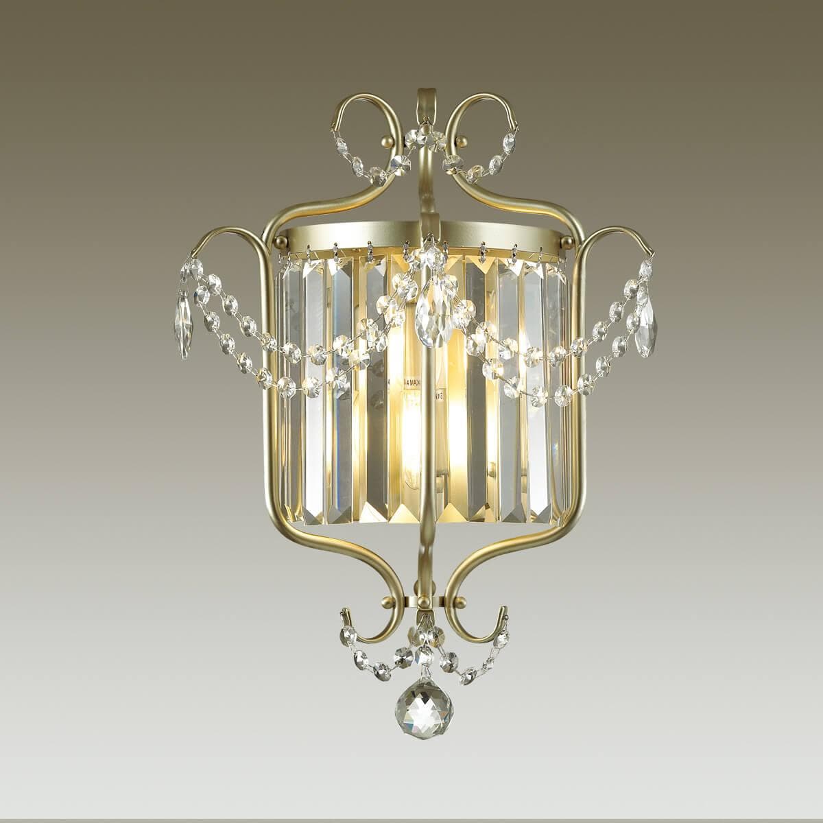 Odeon Light 4686/2W ODL20 498 серебристый/хрусталь Бра E14 2*40W 220V SHARM — миниатюра 4