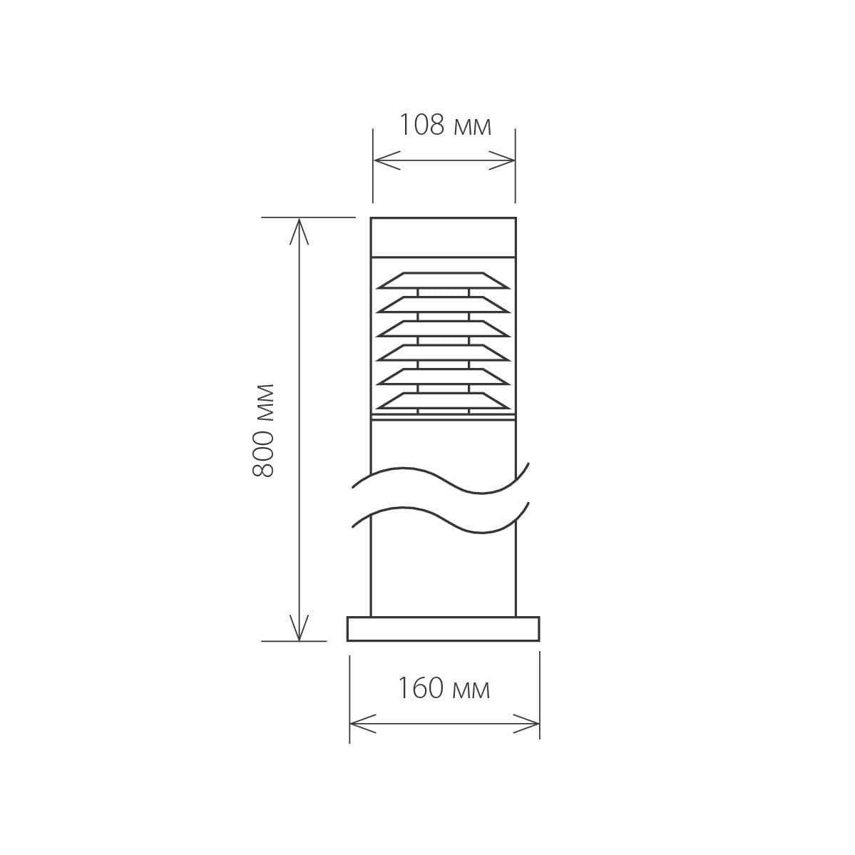 Elektrostandard 1507 TECHNO / Светильник садово-парковый черный a035093 — миниатюра 3