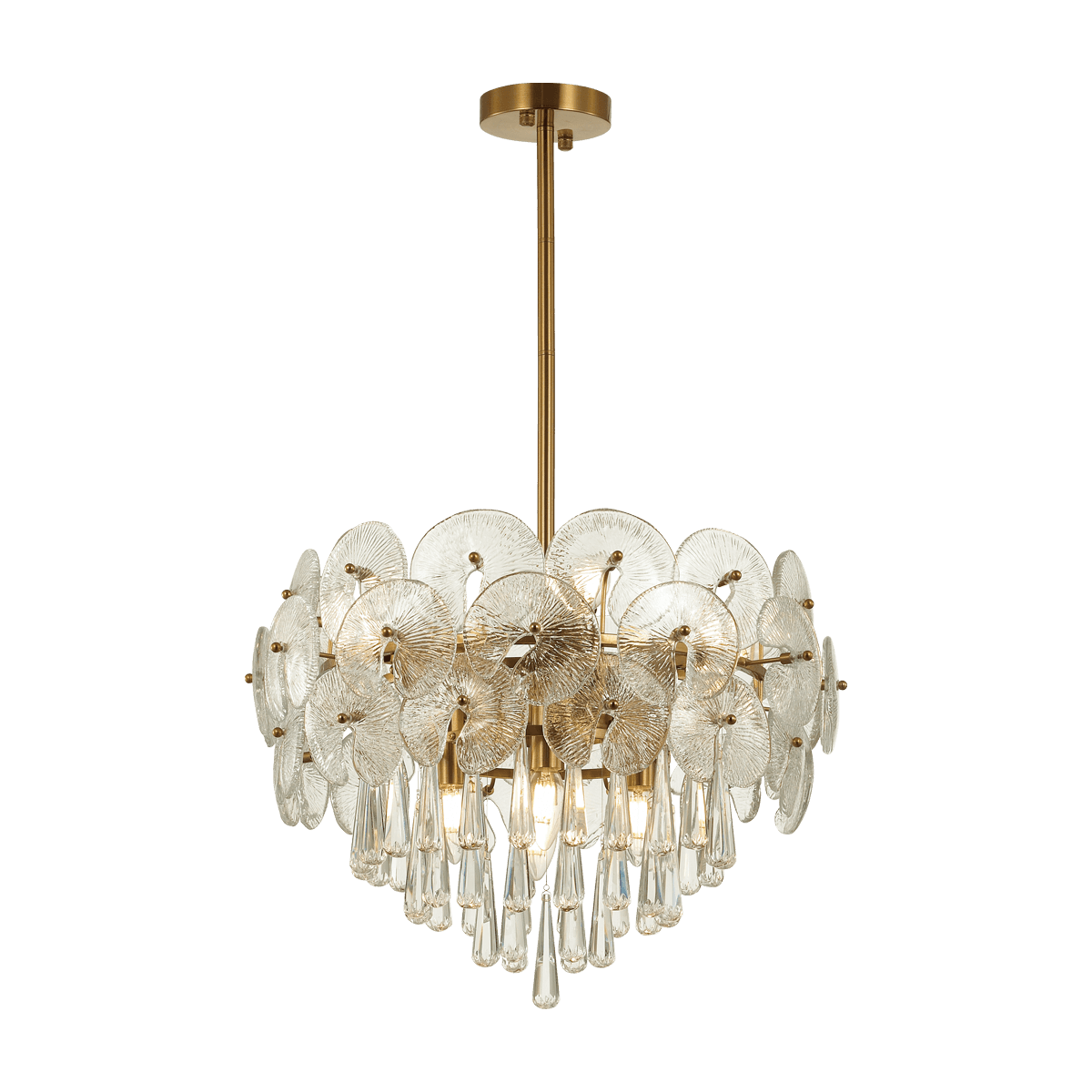 Odeon Light 4984/8 HALL ODL22 381 золотой/стекло/хрусталь Люстра E14 8*40W SEMURA — миниатюра 2