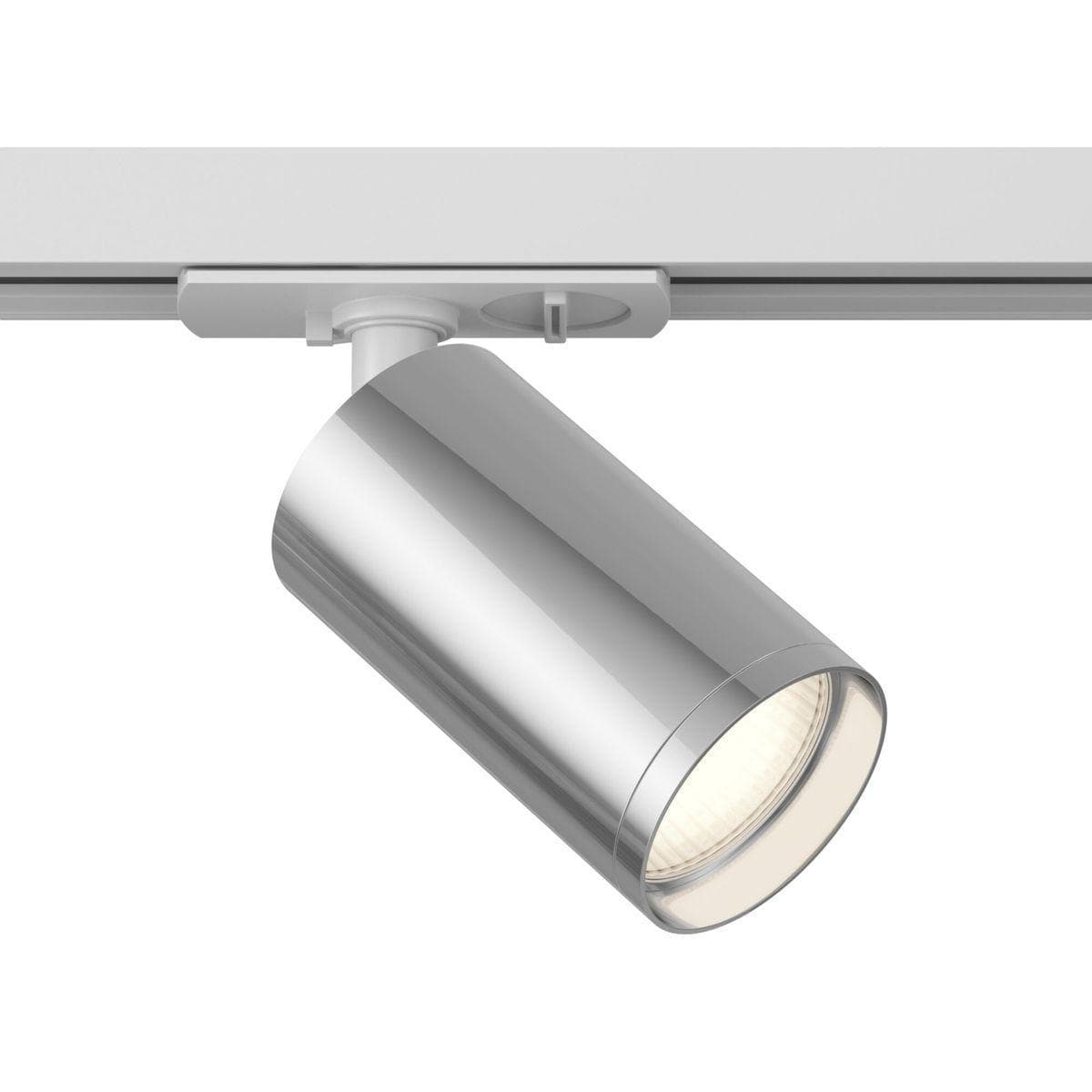 Maytoni Single phase track system Белый и Хром Светильник трековый (Набор) ( TR020-01W+TRA020-01CH) TR020-1-GU10-WCH — миниатюра 1