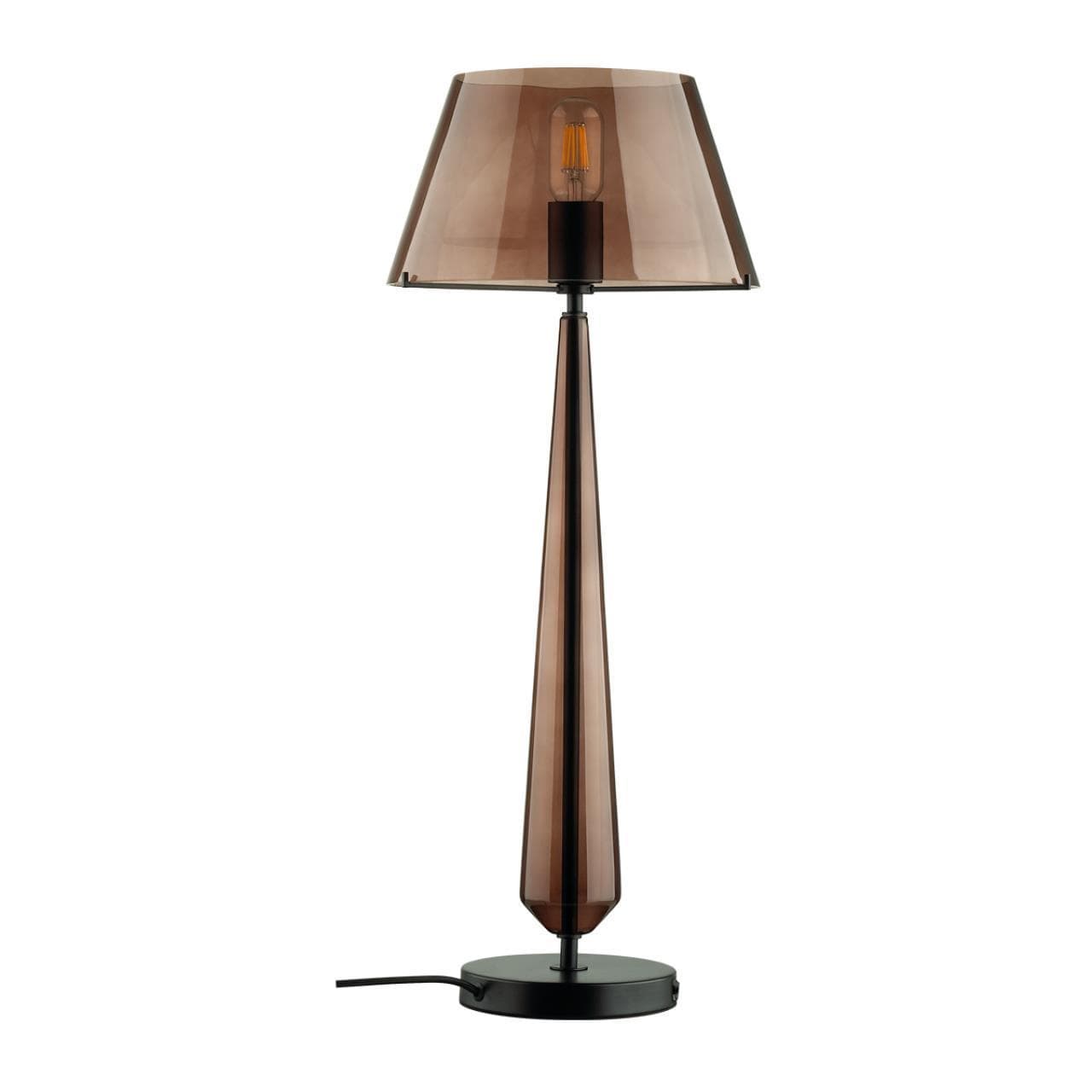 Odeon Light 4852/1T STANDING ODL_EX21 черный/коричневый/стекло Высокая Лампа выкл. на базе E27 1*60W TOWER — миниатюра 1