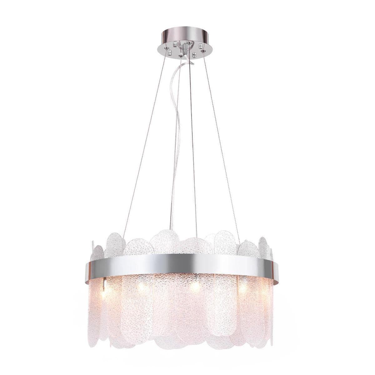 Ambrella Подвесная люстра с хрусталем TR5330/10 CH/FR хром/матовый G9/10 max 40W D500*770 — миниатюра 1