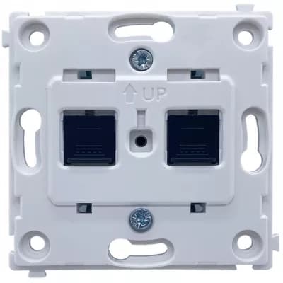 Donel R98 механизм розетки RJ45 + RJ45 (двойная) cat.6/ClassE-8/8, серия DA