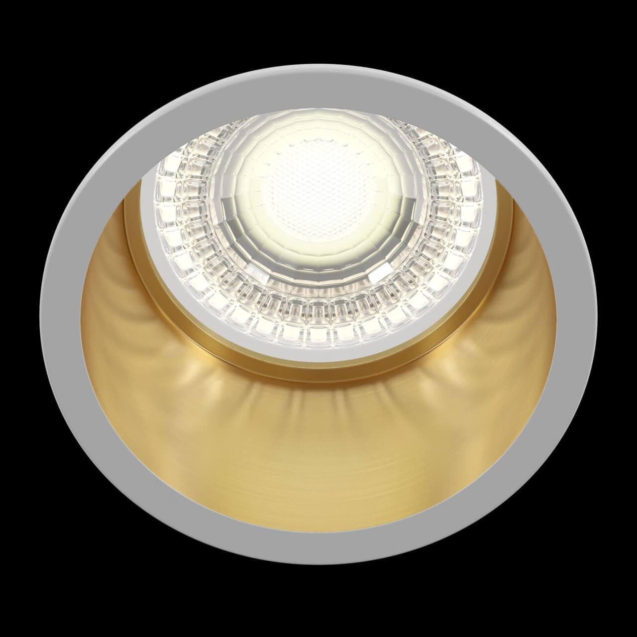 Maytoni Downlight Reif Белый с Золотом Встраиваемый светильник DL049-01WG — миниатюра 7